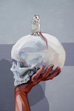 „Unexpected Links“ von Ale Casanova, Original impressionistisches Ölporträtgemälde