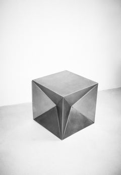 Alea Decorative Small Object 2 in Brushed Stainless Steel by Valeria Vasi