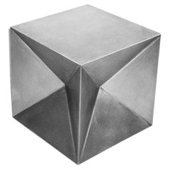 Alea Decorative Small Object 2 in Brushed Stainless Steel by Valeria Vasi