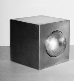 Alea Decorative Small Object 4 in Brushed Stainless Steel by Valeria Vasi