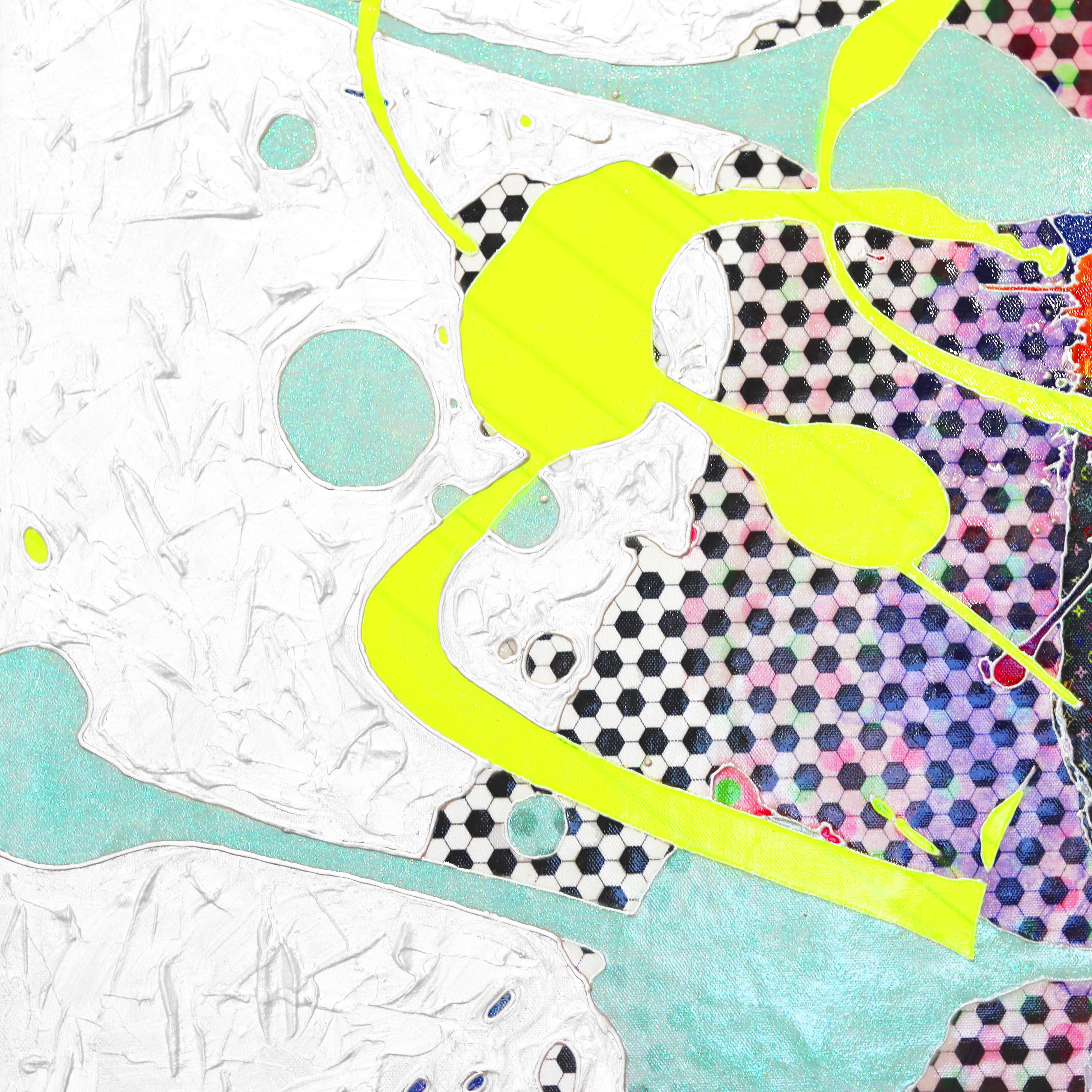 Audrey -  Collage Retrato Figurativo Pop Art Colorido - Painting Arte pop de Alea Pinar Du Pre
