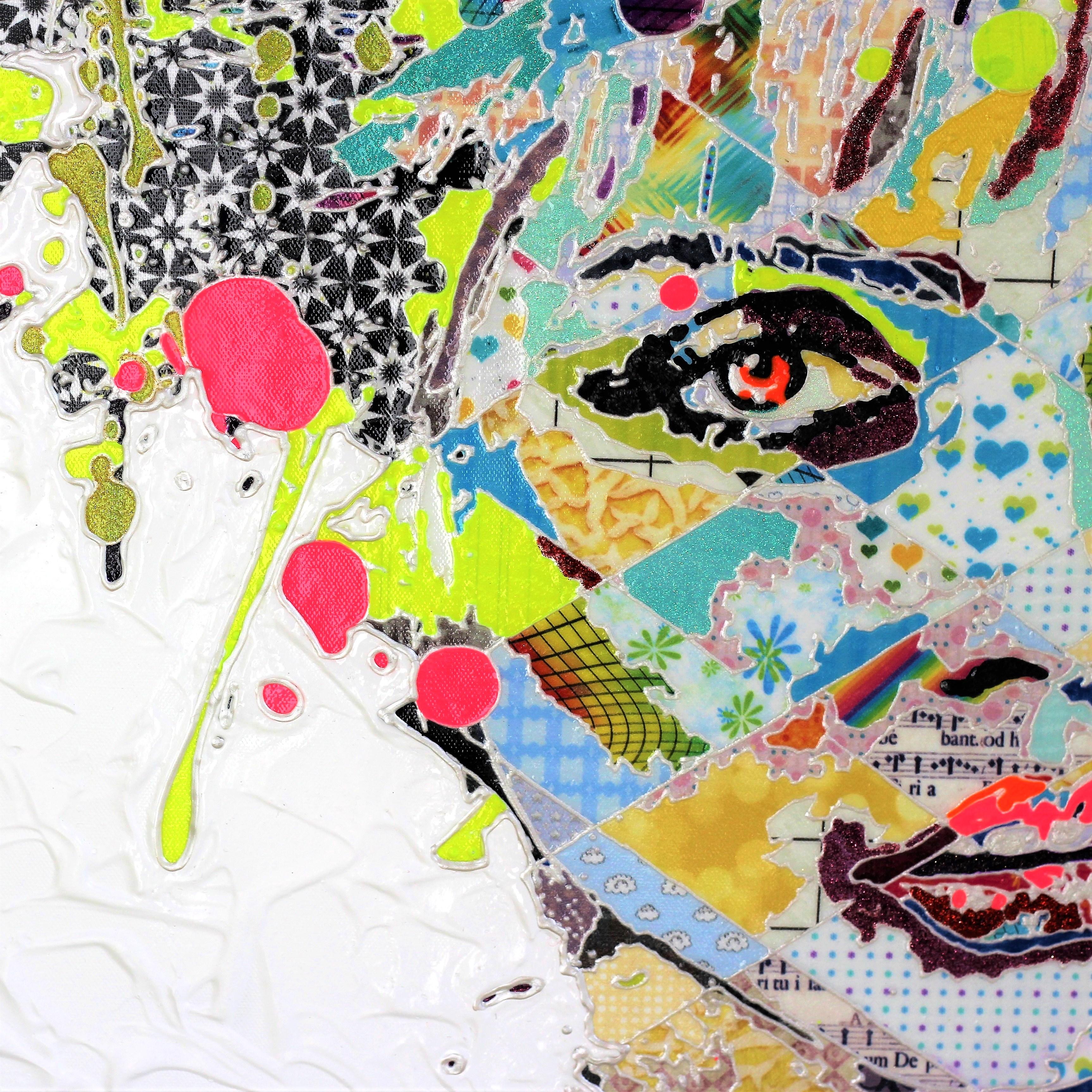 Blondie - Pop Art Colorful Vibrant Portrait Original by Alea Pinar Du Pre en vente 2