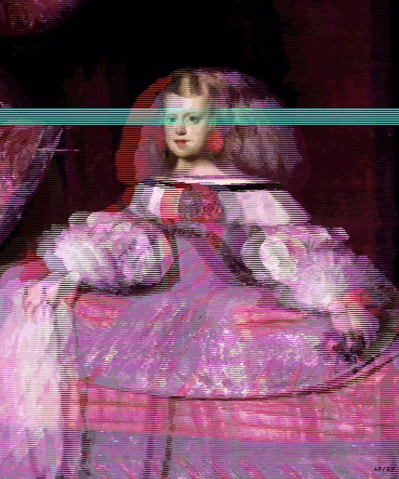 Alea Pinar Du Pre Portrait Painting - Infanta Margarita Teresa in a Pink Dress