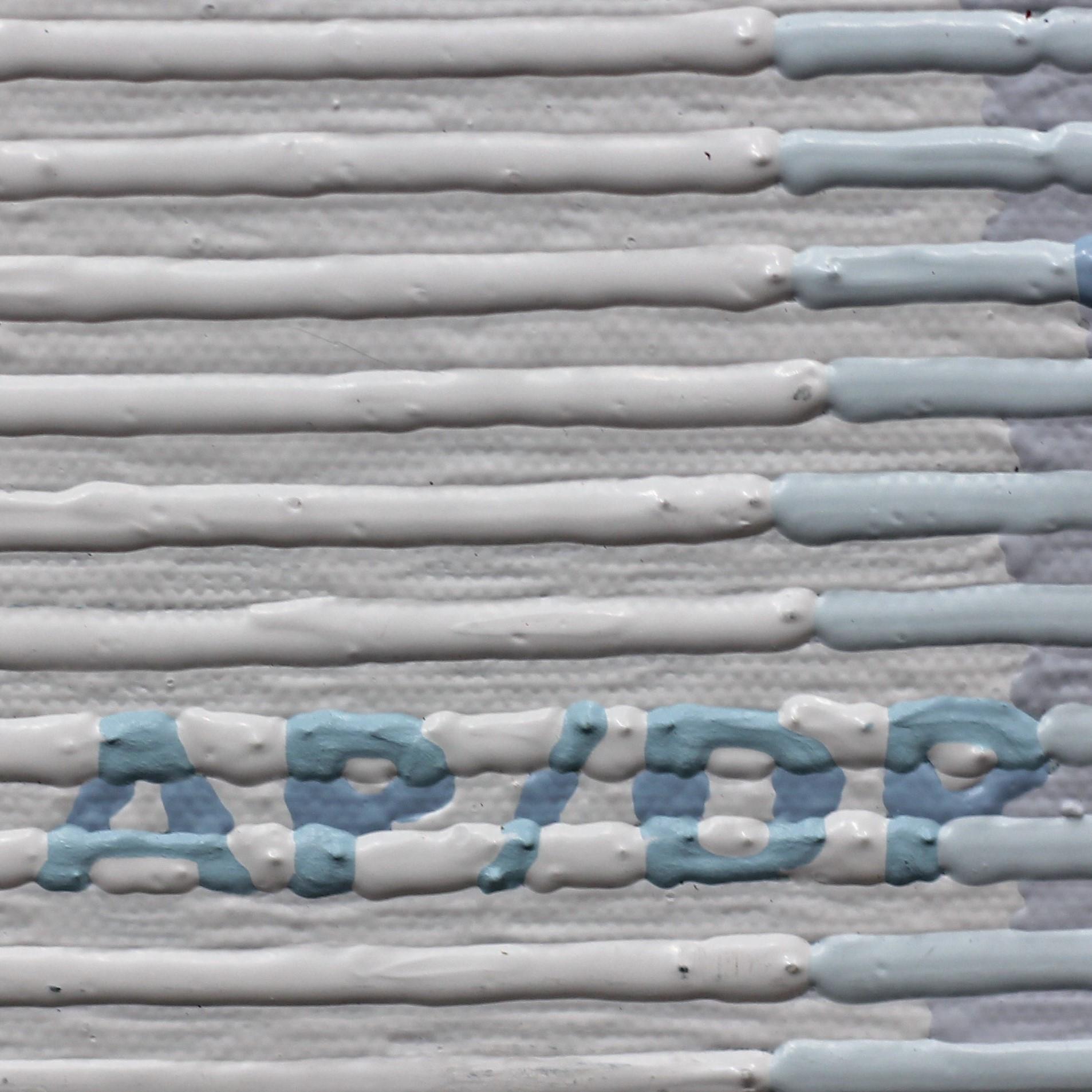 Mila - Textura Gráfica Azul Grande Figurativa Pop Art Mujer Pintura Original en venta 6