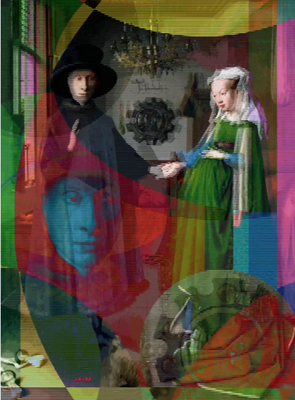 Portrait Painting di Alea Pinar Du Pre - Ritratto Arnolfini