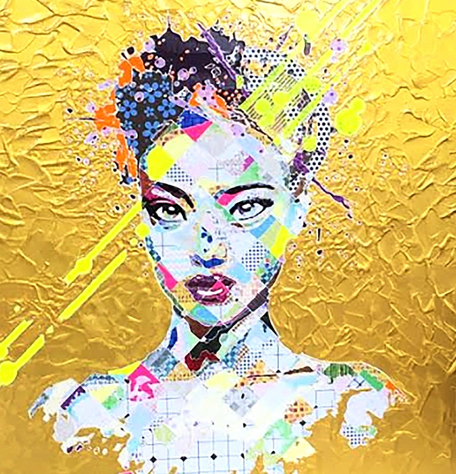Portrait Painting di Alea Pinar Du Pre - Cheela in oro