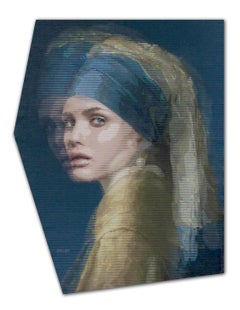 Girl With Pearl Earring - 21st Century, Contemporary Art, Figurative, Acrylics