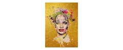 Rihanna Gold, Mixed Media on Canvas by Alea Pinar Du Pre, 2018