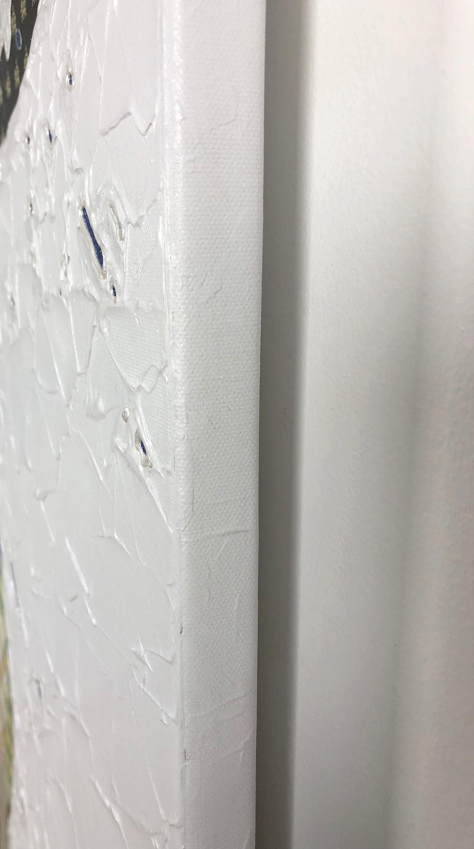 Stella - Beige Portrait Painting by Alea Pinar Du Pre