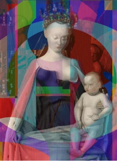 Jungfrau mit Kind umgeben von Engeln