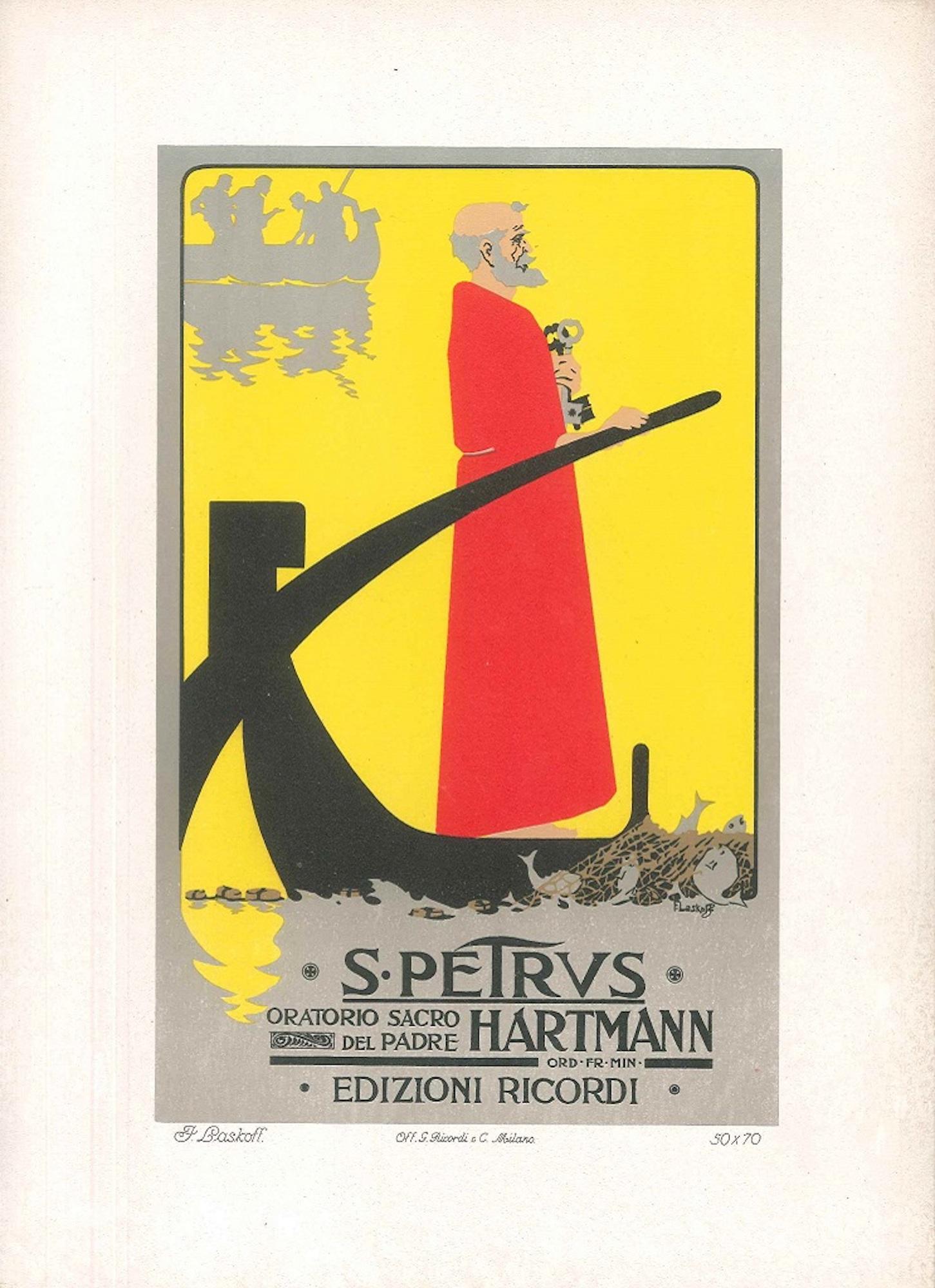 S. Petrus - Vintage Advertising Lithograph by A. Terzi - 1900 ca. - Print by Aleardo Terzi