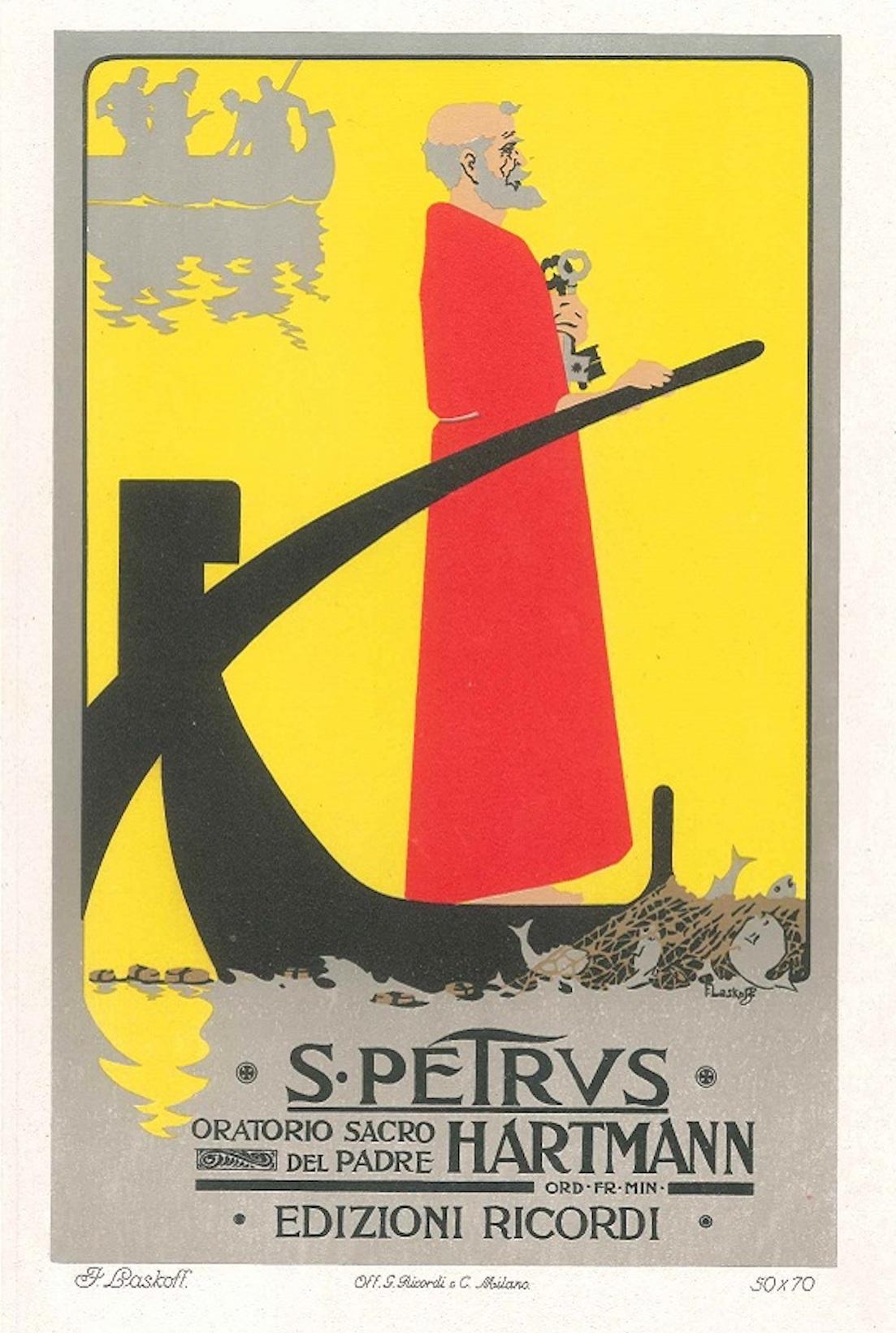 Aleardo Terzi Figurative Print - S. Petrus - Vintage Advertising Lithograph by A. Terzi - 1900 ca.