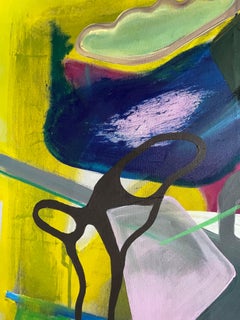 La nube que ilumina. Mixed media Abstract painting on Canvas