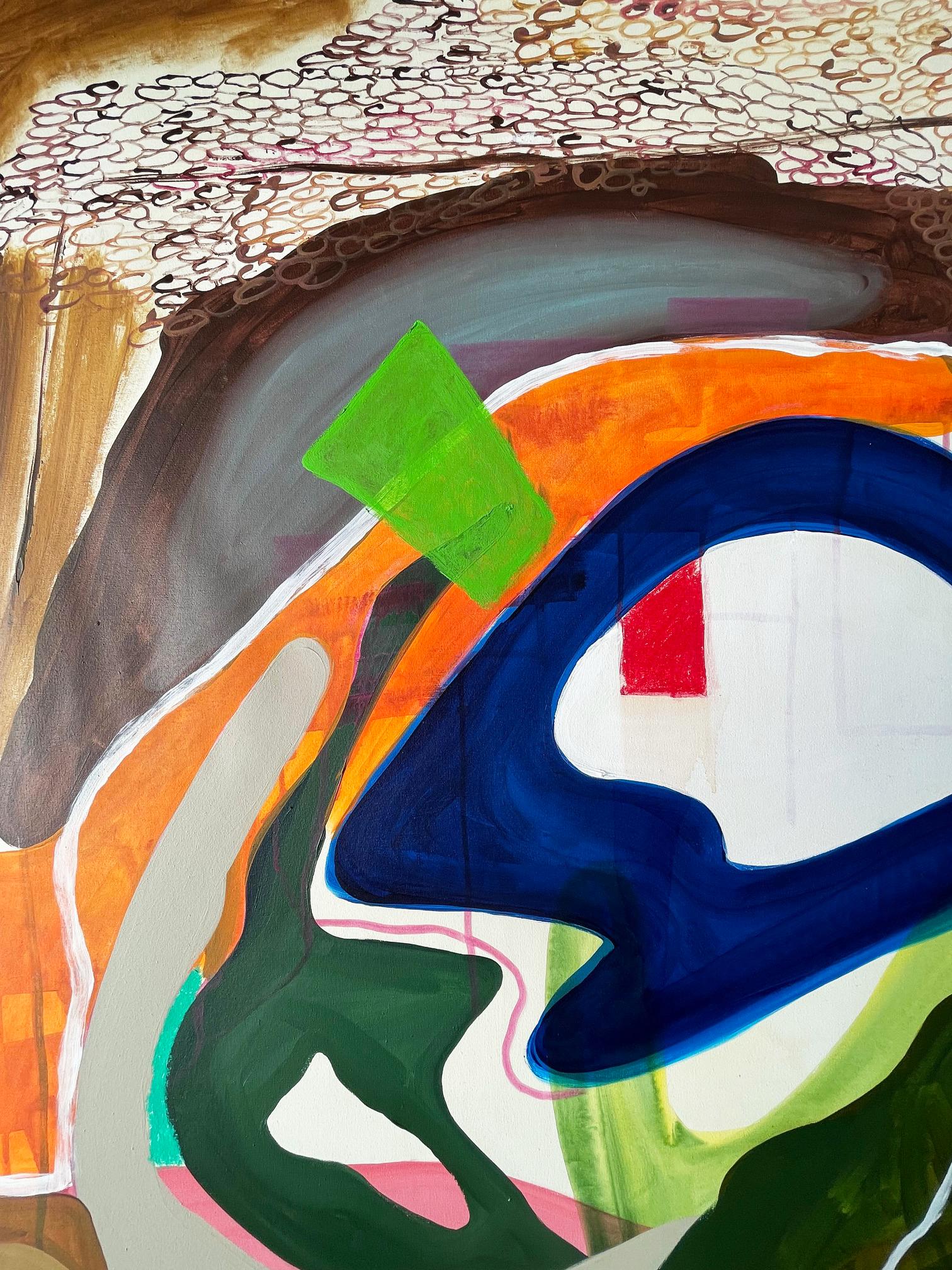 Sincroplastia. Mixed media Abstract painting on Canvas - Painting by Alec Franco 