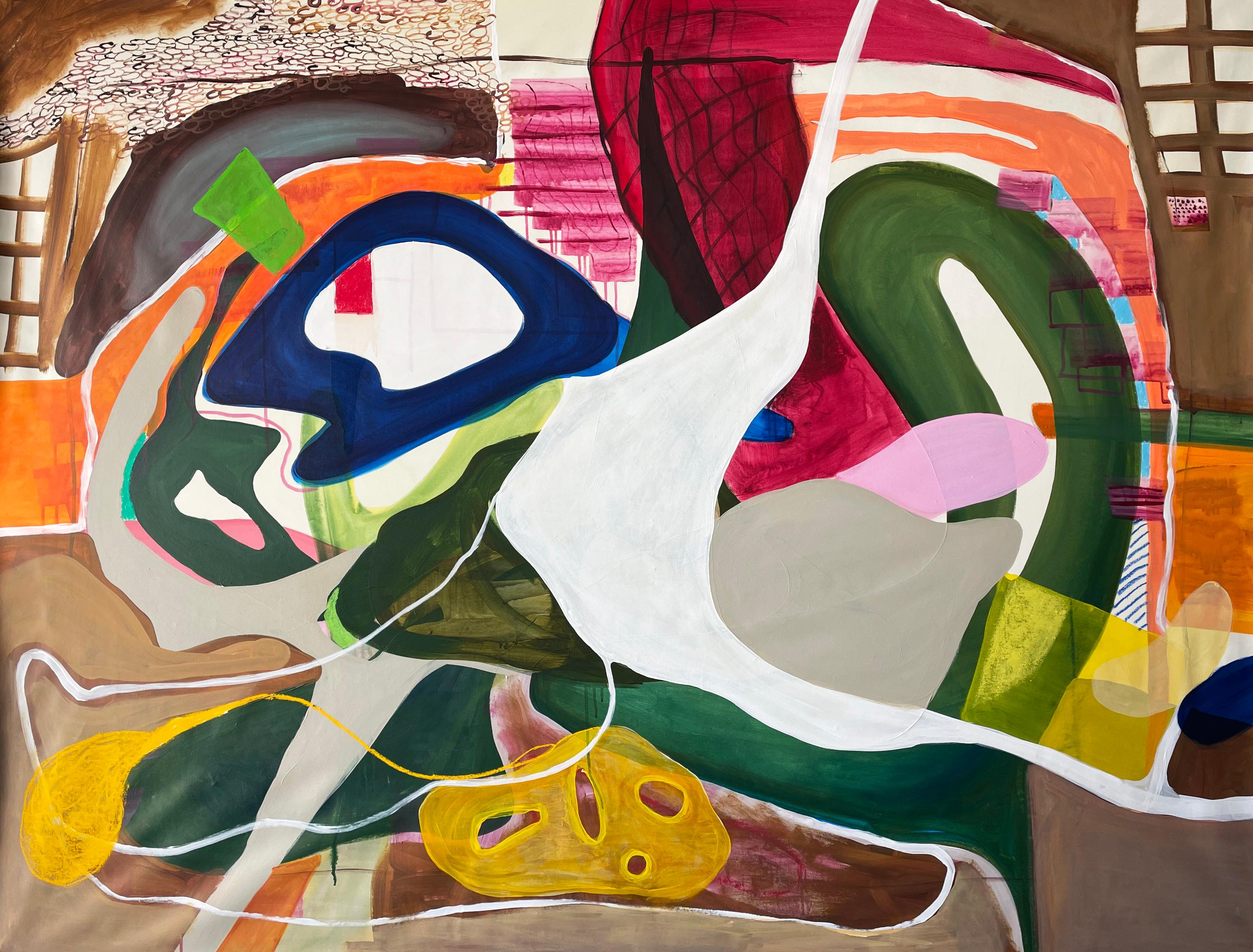 Alec Franco  Abstract Painting - Sincroplastia. Mixed media Abstract painting on Canvas