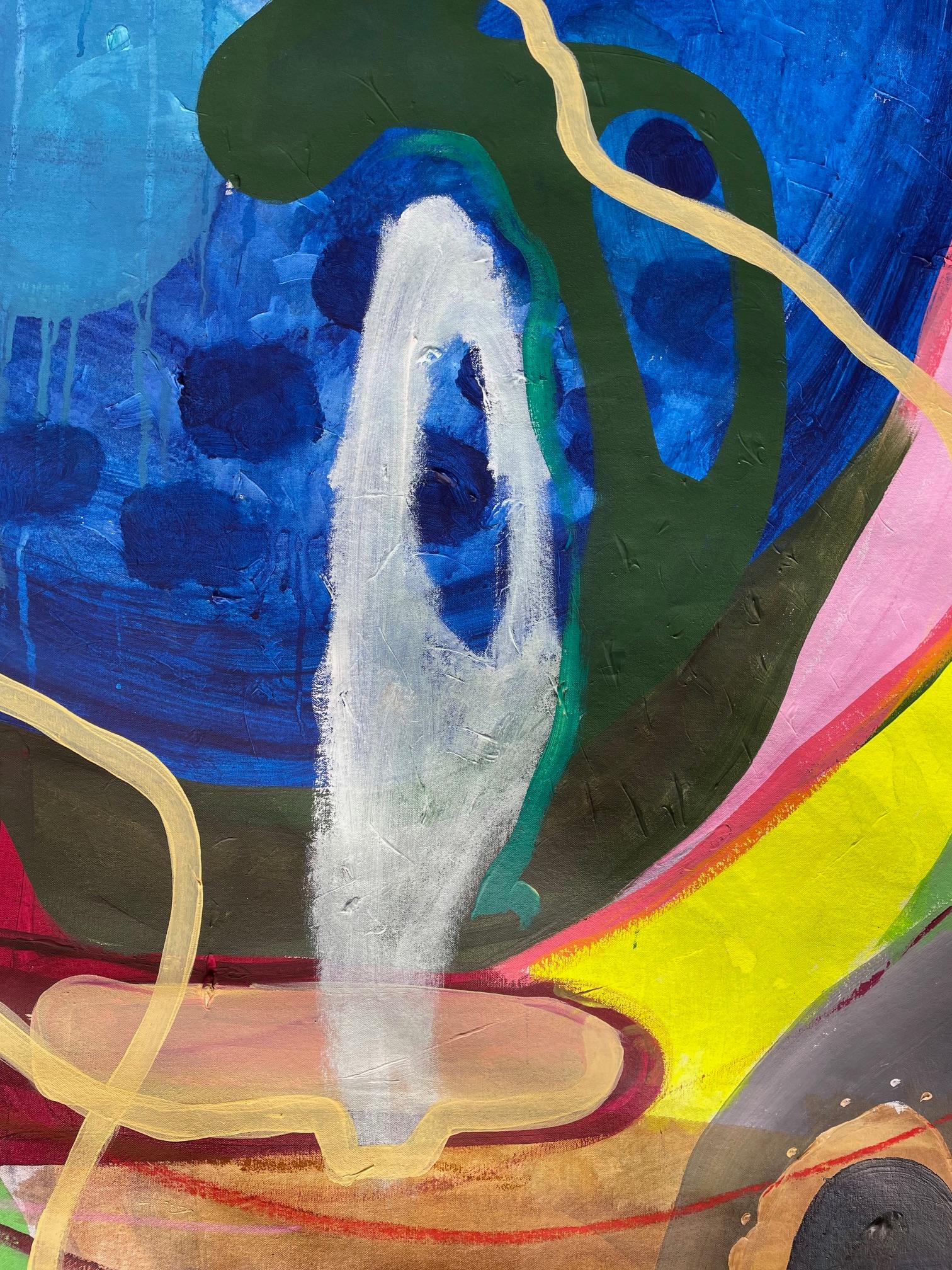 ACCAPPIO II. Pittura astratta a tecnica mista su tela - Abstract Painting Nero di Alec Franco 