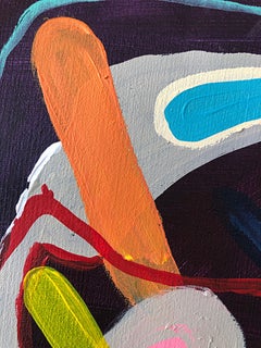 ADN 400- III, peinture abstraite sur toile technique mixte
