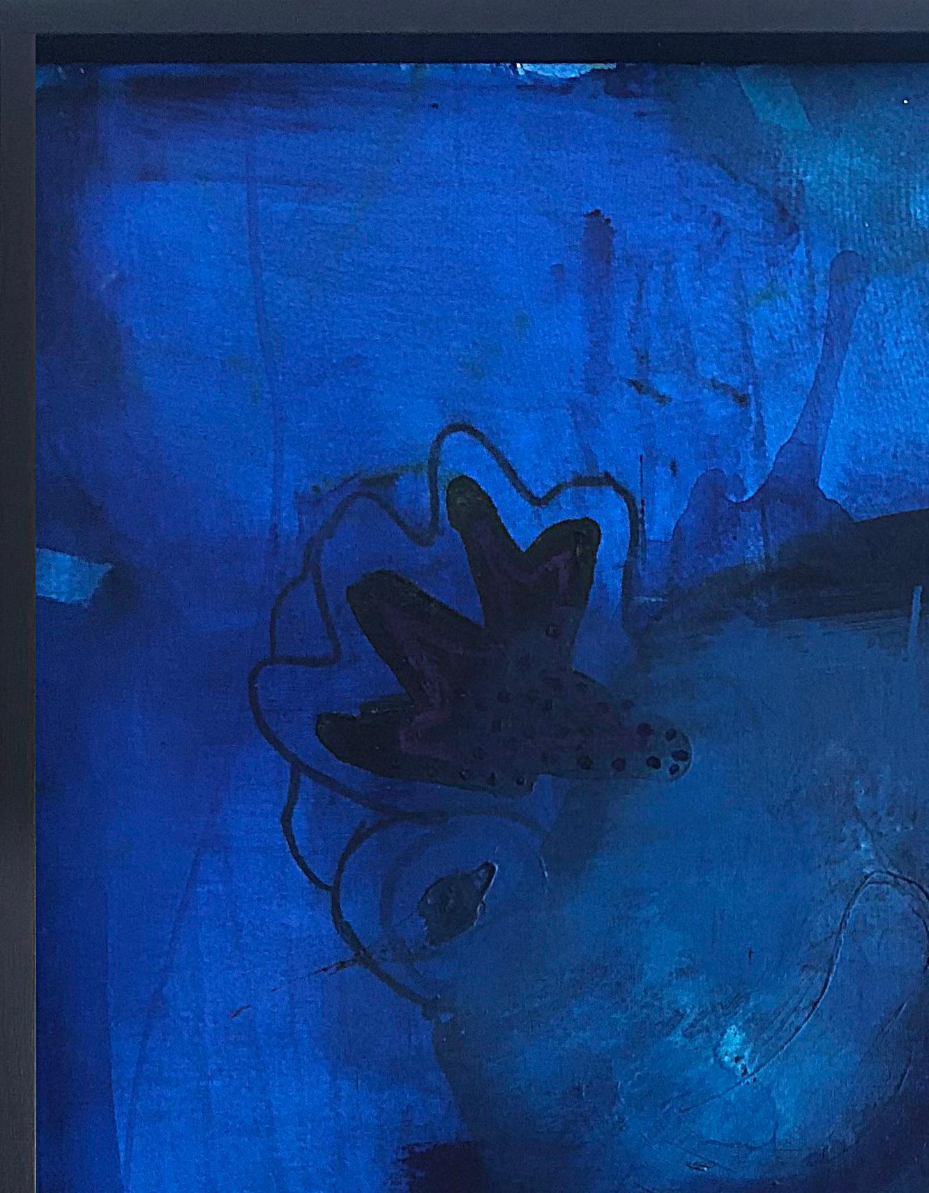  AZULES 1. Mixed media Abstract painting on Canvas For Sale 1