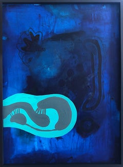  AZULES 1. Mixed media Abstract painting on Canvas