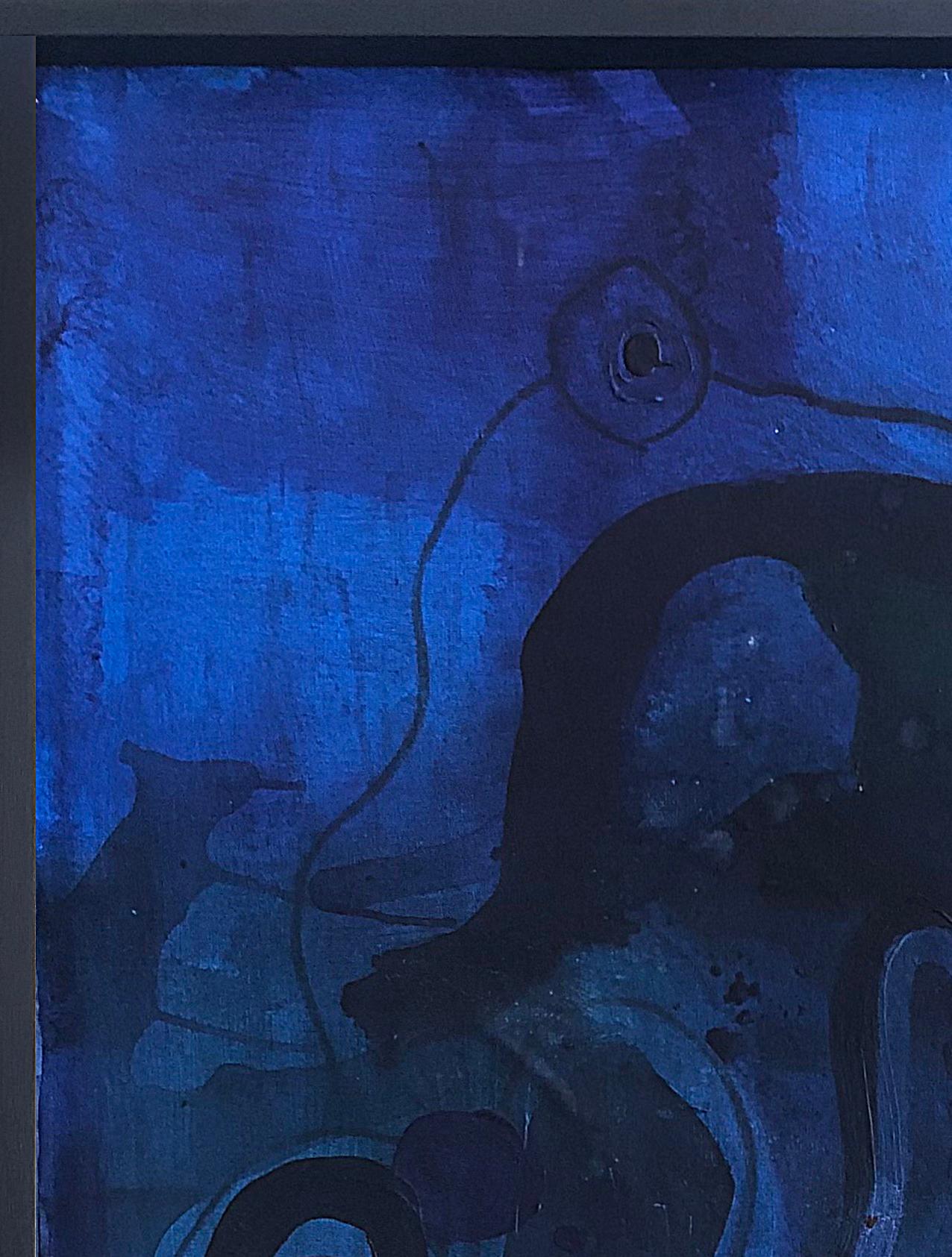 AZULES 2, 2021 von Alec Franco
Gemischter Umschlag auf rustikaler Leinwand
Gemischte Technik (Acryl und Ölpastell) auf Leinwand
Bildgröße: 117 cm H x 86 cm B
Gerahmt
Unterzeichnet von der  Künstler
_______
Die Werke des Künstlers basieren auf der