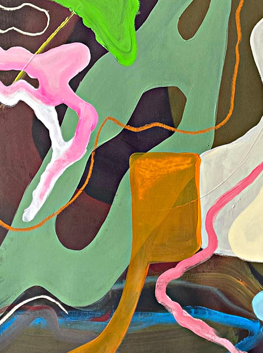 Cintra e Frenetic Diptych. Pittura astratta a tecnica mista su tela - Abstract Painting Nero di Alec Franco 