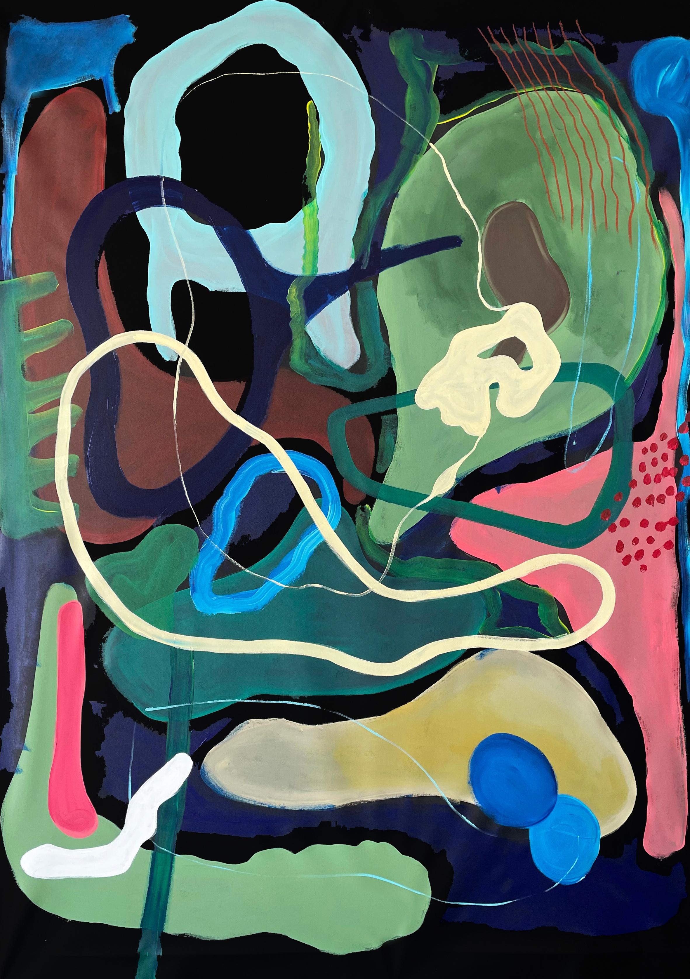 Cintra e Frenetic Diptych. Pittura astratta a tecnica mista su tela in vendita 1