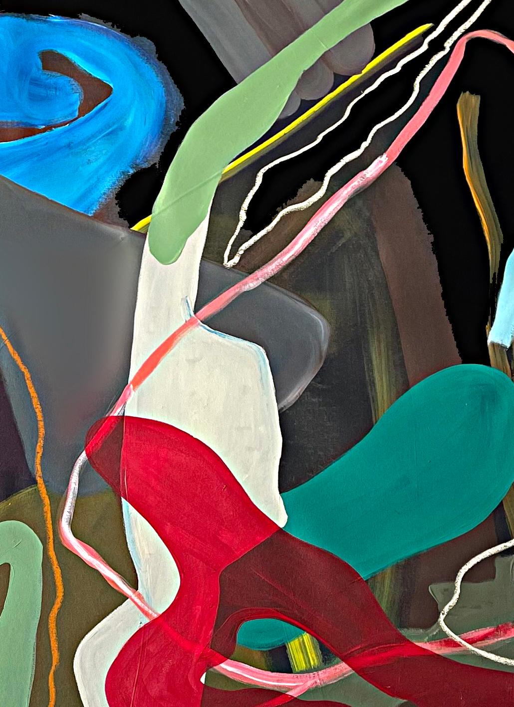 CINTRA. Pittura astratta a tecnica mista su tela - Abstract Painting Nero di Alec Franco 