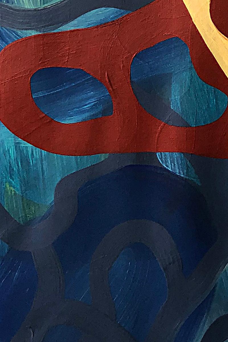 Circuito #10. Mixed media Abstract painting on Canvas For Sale 1