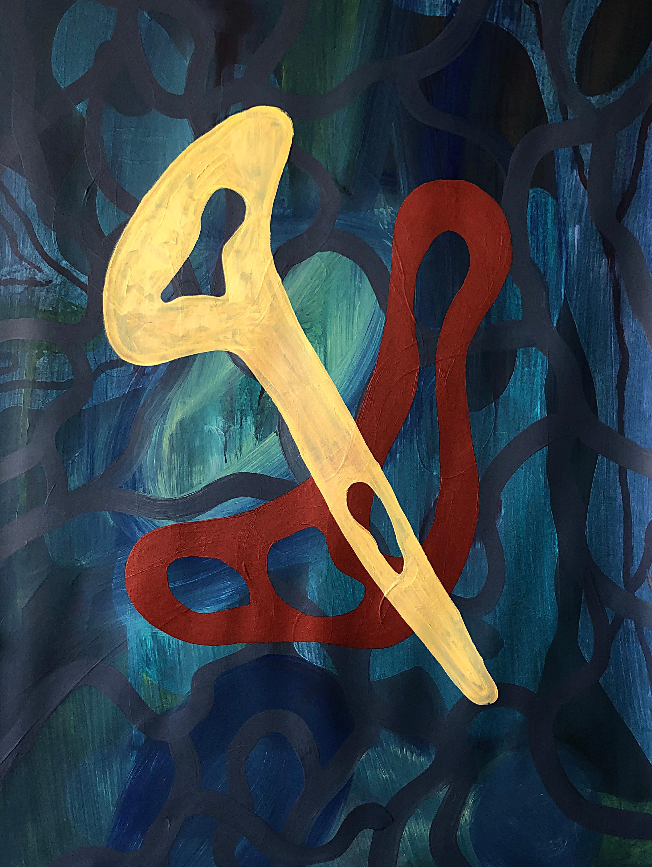 Circuito nº 10. Técnica mixta Pintura abstracta sobre lienzo