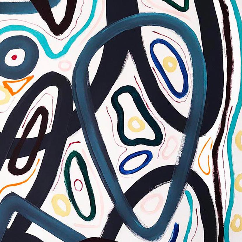 Circuito #2. Abstract painting on Canvas - Painting by Alec Franco 