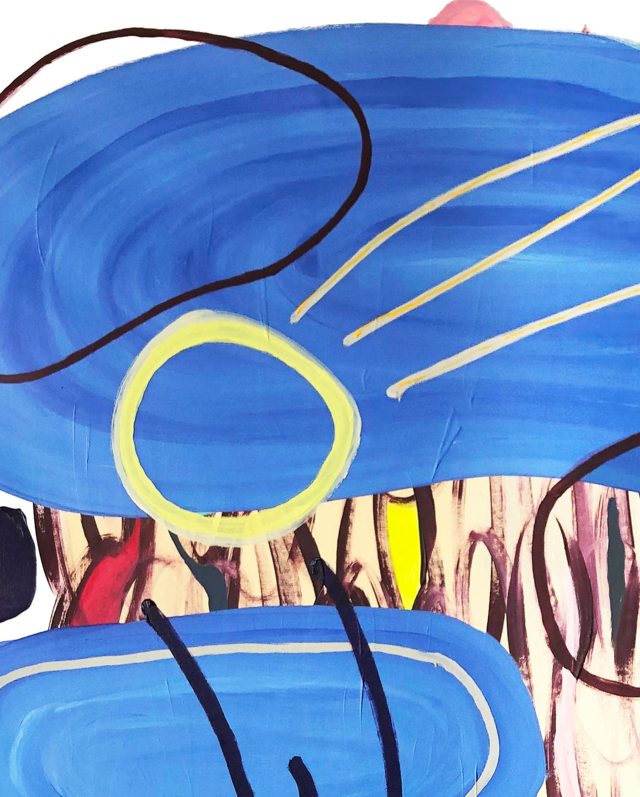 Circuito #20. Pittura astratta su tela - Abstract Painting Blu di Alec Franco 