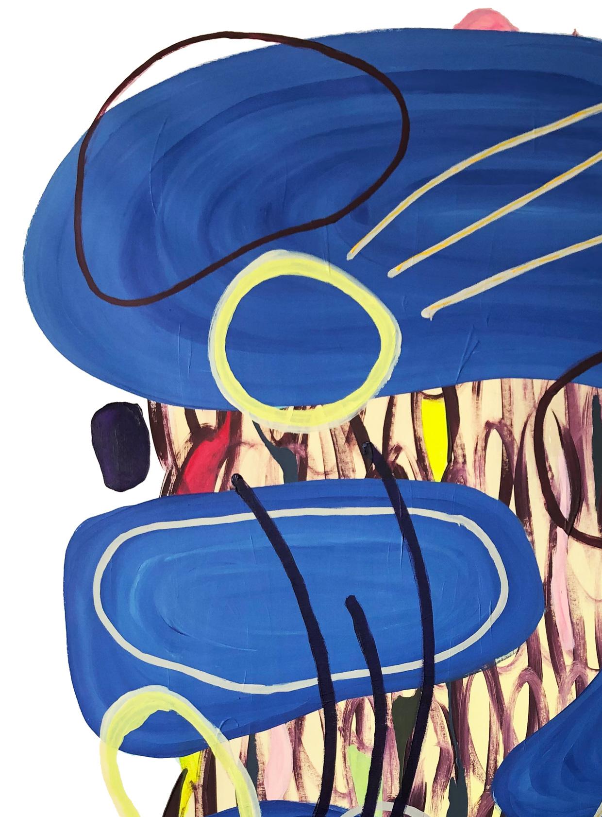 Circuito #20 - Einzigartiges abstraktes Acrylgemälde 0n Leinwand 2022 (Blau), Abstract Painting, von Alec Franco 