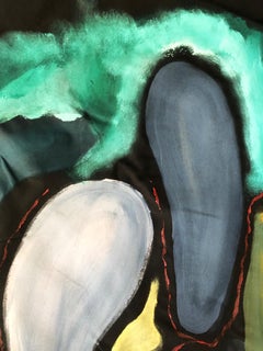 Circuito #22. Peinture abstraite sur toile technique mixte