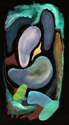 Circuito #22. Pittura astratta a tecnica mista su tela