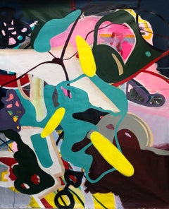 Circuito #3. Pittura astratta a tecnica mista su tela