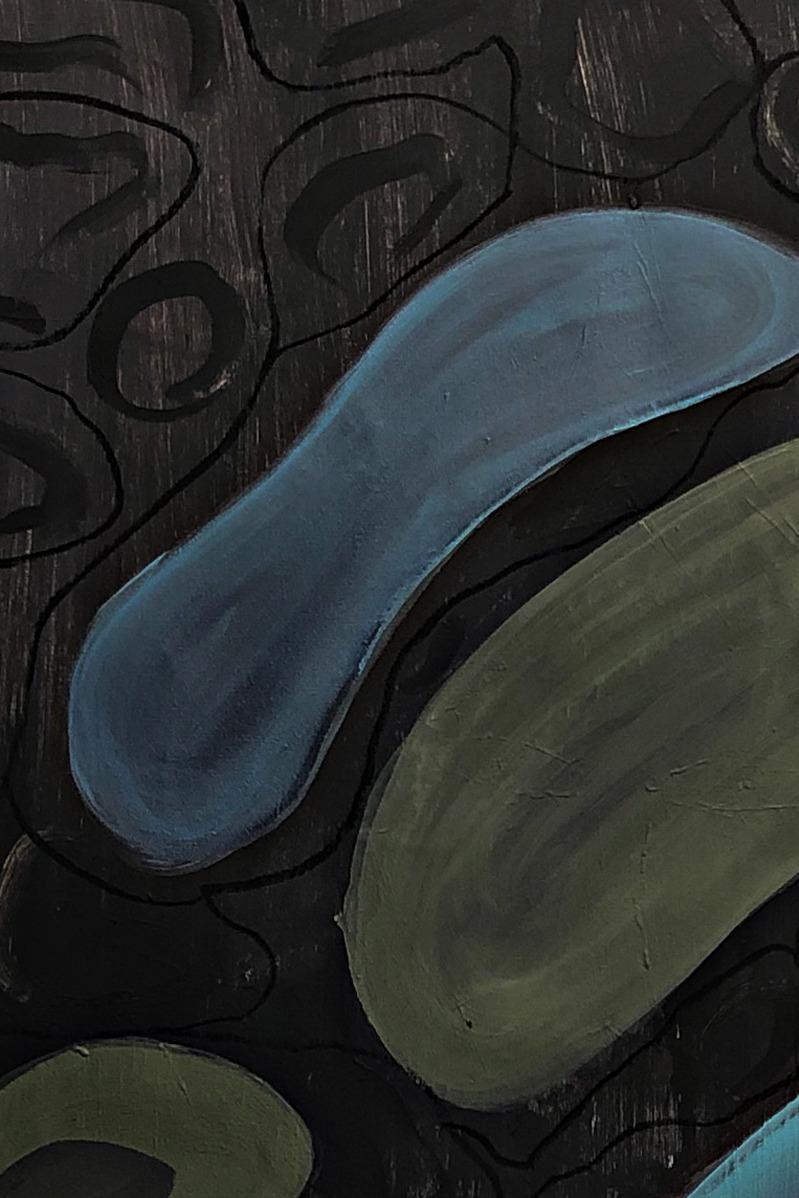 Circuito #8 Técnica mixta Pintura abstracta sobre lienzo - Painting de Alec Franco 