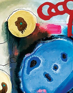 Eclipsado. Mixed media Abstract painting on Canvas
