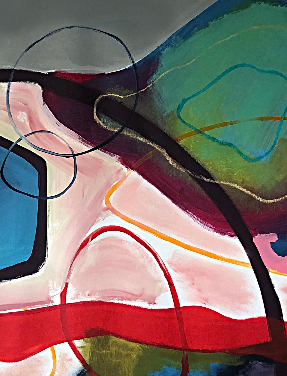 Elastico. Pittura astratta a tecnica mista su tela - Painting Astratto di Alec Franco 