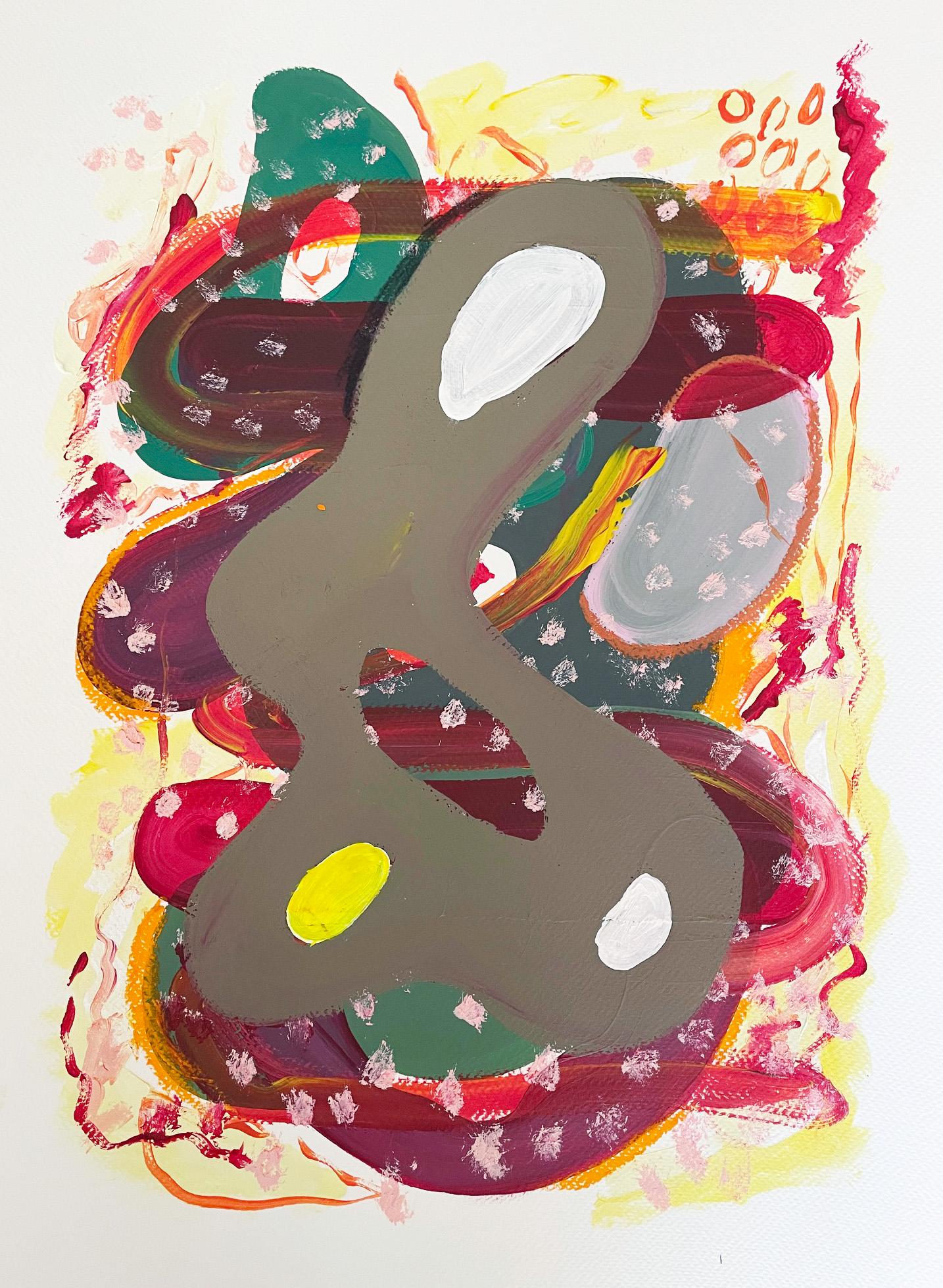 Lab #10 and #5 Painting. From the Lab series - Beige Abstract Painting by Alec Franco 