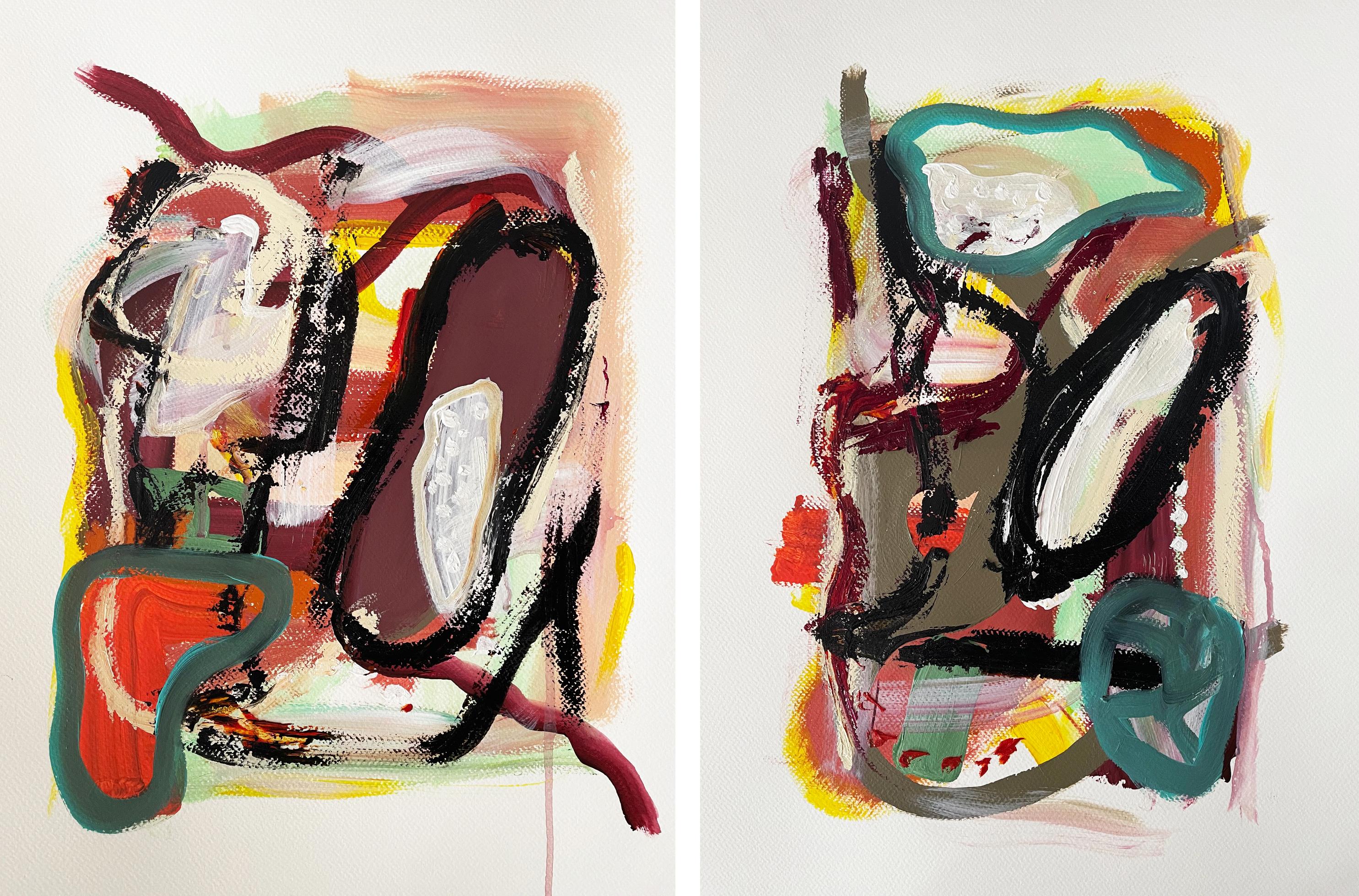 Laboratorio #11 e #7 Dipinti. Dalla serie Lab - Mixed Media Art di Alec Franco 