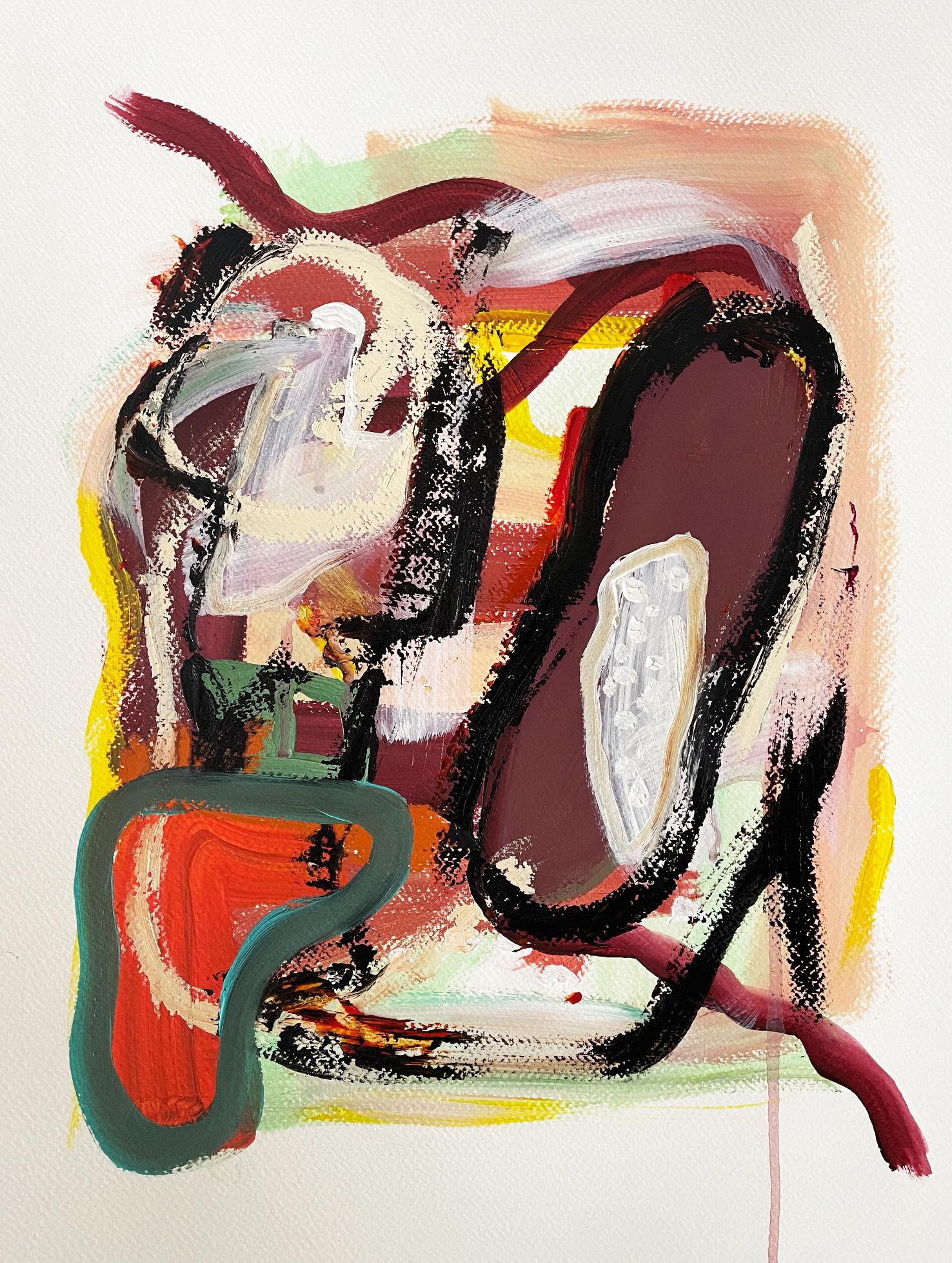Lab #7, #6 und #11 Gemälde. Aus der Serie Lab-Serie (Beige), Abstract Painting, von Alec Franco 