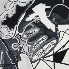 Mixa and Punto de Partida, Diptych. Mixed media Abstract painting on Canvas