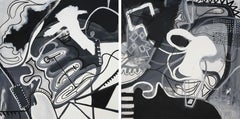 Mixa e Punto de Partida, Dittico. Pittura astratta a tecnica mista su tela
