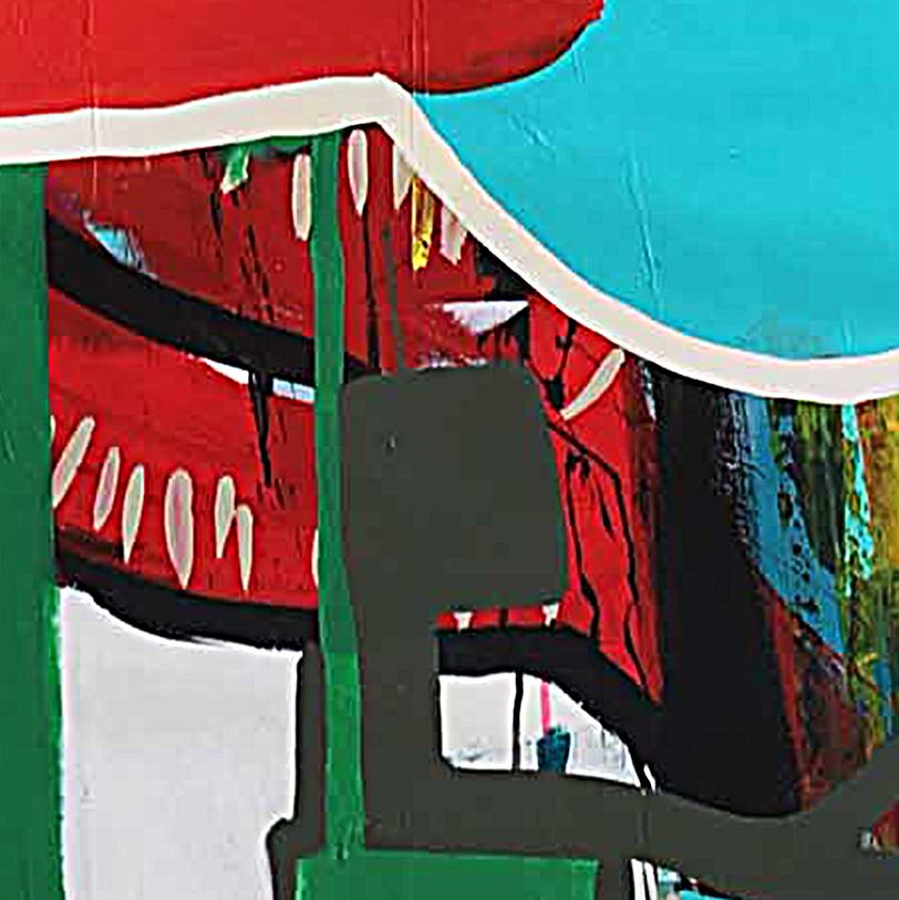REINA. Abstraktes Gemälde in Mischtechnik auf Leinwand – Painting von Alec Franco 