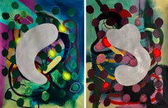 Séptico II and II, Diptych. Mixed media Abstract painting on Canvas