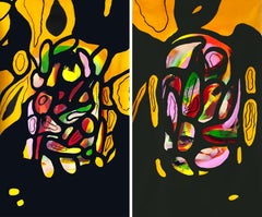  SILENCIO #1 and #2 Diptych. Abstract painting on Canvas