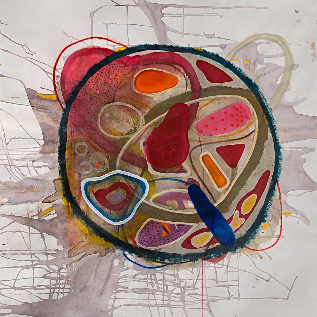Sincro e Senza titolo, dittico. Pittura astratta a tecnica mista su tela - Abstract Painting Marrone di Alec Franco 