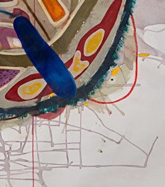 Unbetitelt. Abstraktes Gemälde in Mischtechnik auf Leinwand