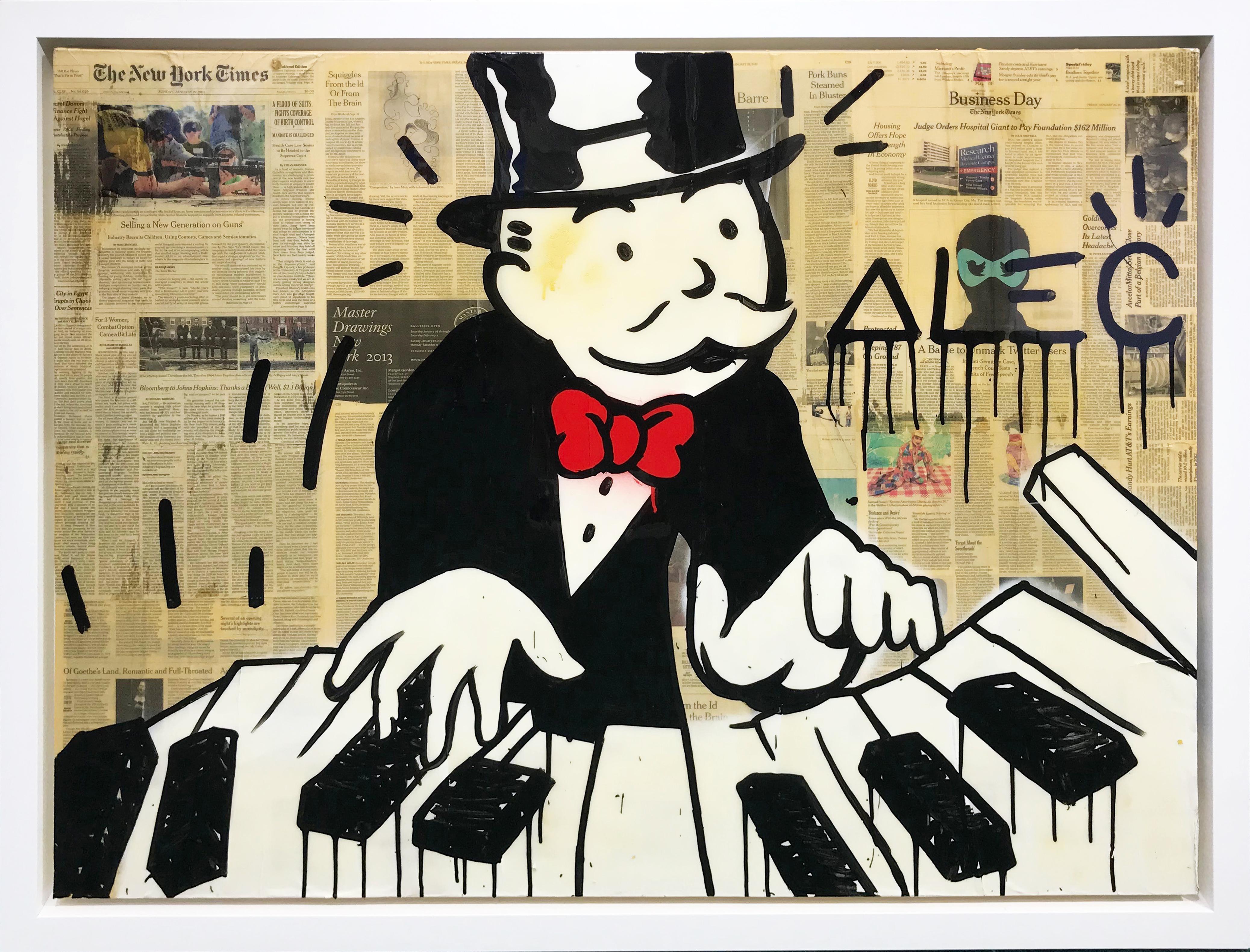 PIANO MONOPOLY (Streetart), Mixed Media Art, von Alec Monopoly