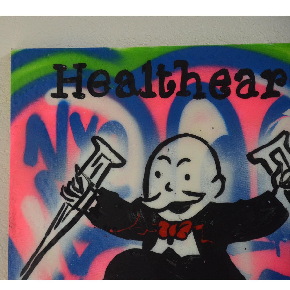 Alec Monopoly-Acryl-Gemälde „HEALTHCARE“:: mit COA 2011 1